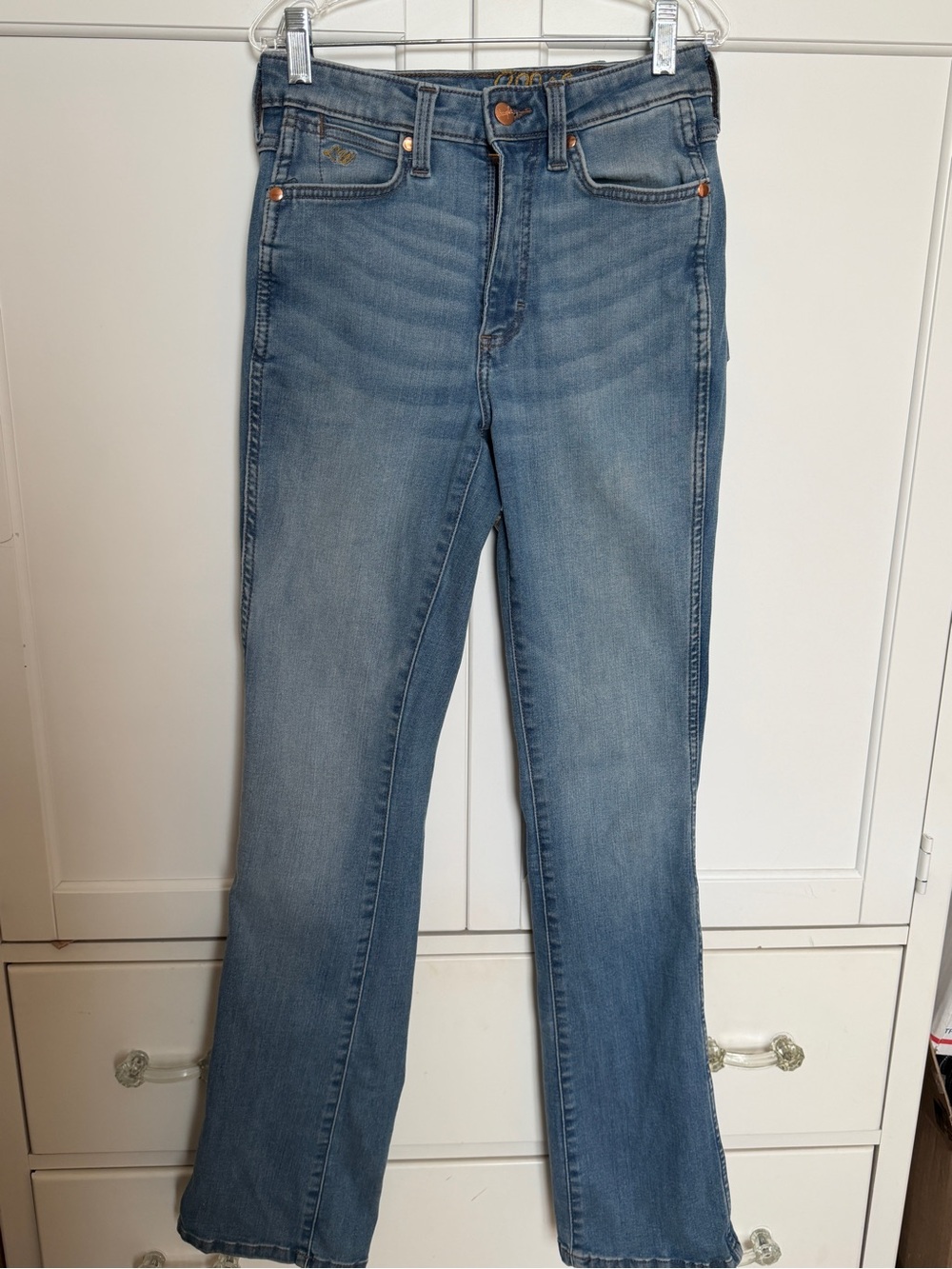 Lainey Wilson Wrangler Light Blue Flare Jeans for Women 26X34